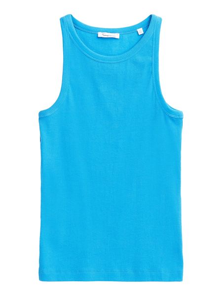 Débardeur côtelé en coton bio | bleu "racer rib top malibu blue", Knowledge Cotton Apparel, photo 5
