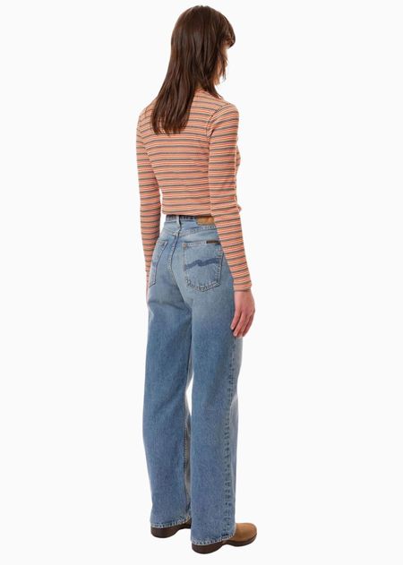 Jean droit large en coton bio | bleu délavé "clean eileen vintage dreams" - Nudie Jeans