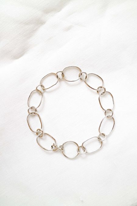 Bracelet en argent recyclé - statement link, Wild fawn, photo 3