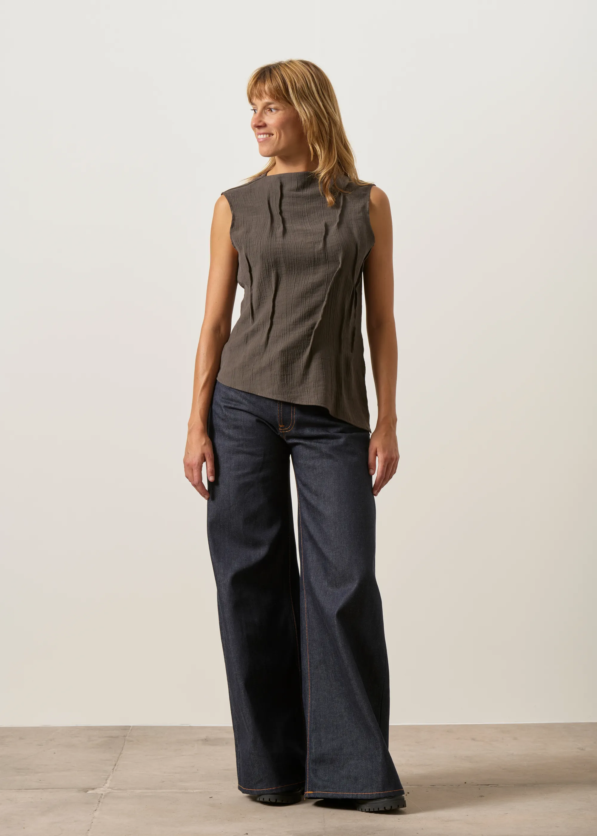 Top en tencel | marron "meadow - mud", Jan'n June, photo 5