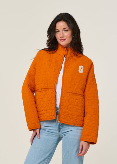 Veste matelassée en coton bio | orange "clarté"
