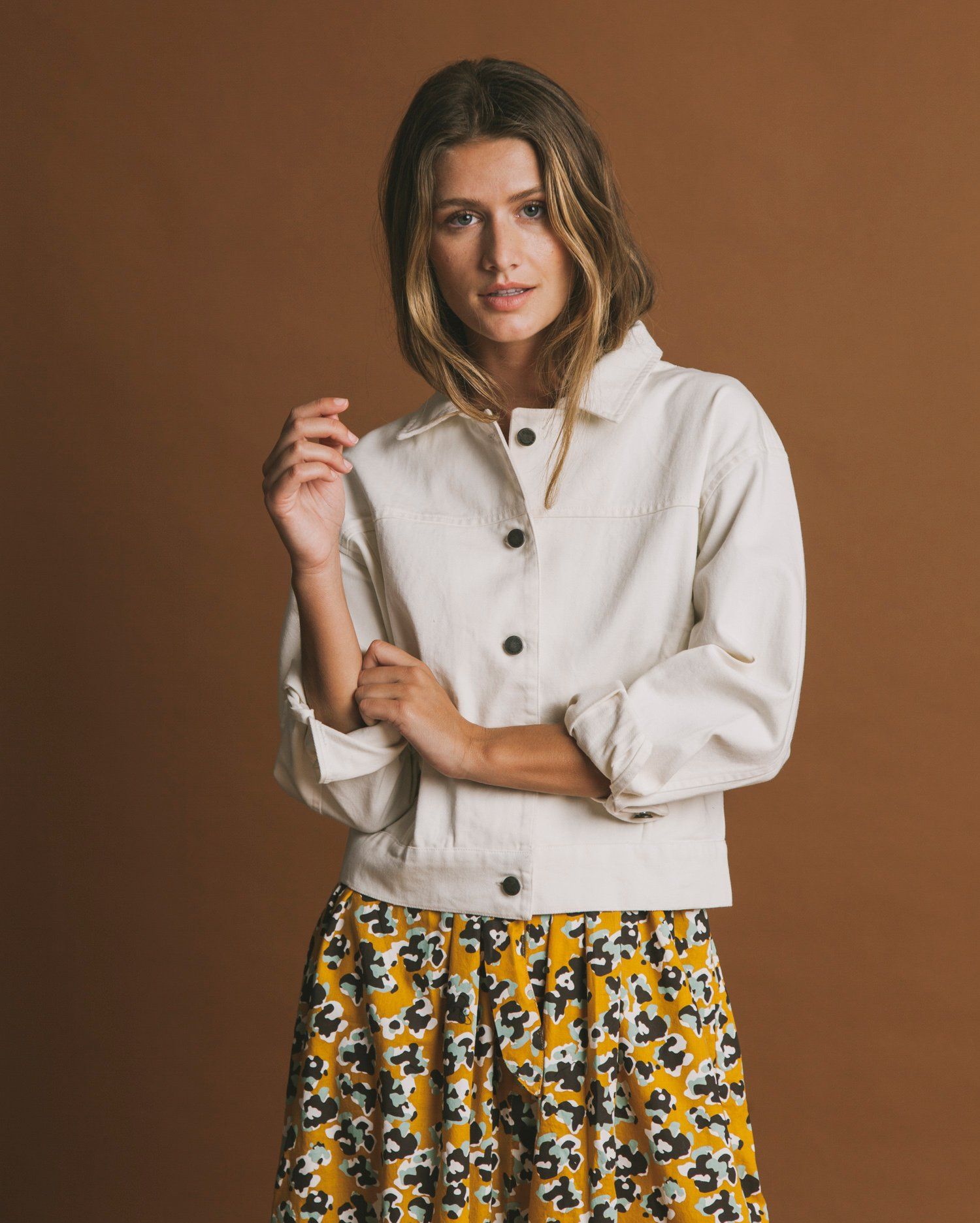 Veste blanche en coton bio - rufiji, Thinking Mu, photo 1
