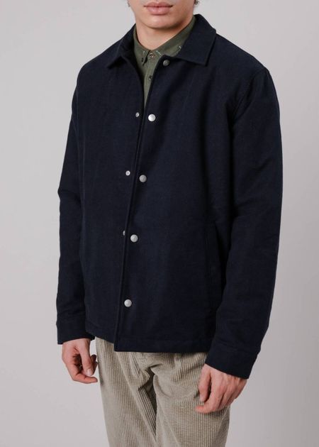 Manteau en coton bio | marine "teddy jacket navy"