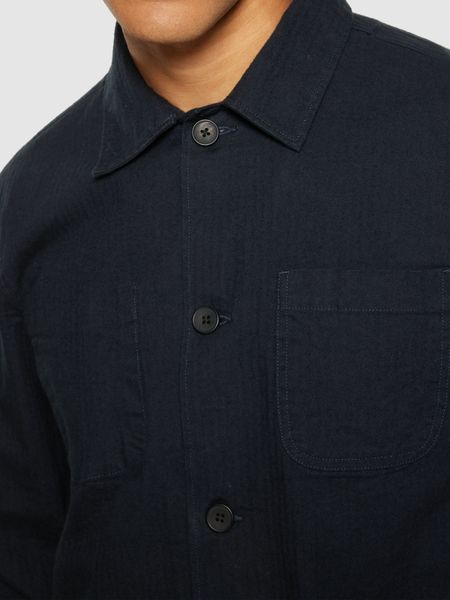 Overshirt aus Bio-Baumwoll-Twill | Blau "flannel herringbone overshirt night sky", Knowledge Cotton Apparel, Foto 2
