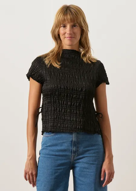 T-shirt smoké  | noir "Fern-black", Jan'n June
