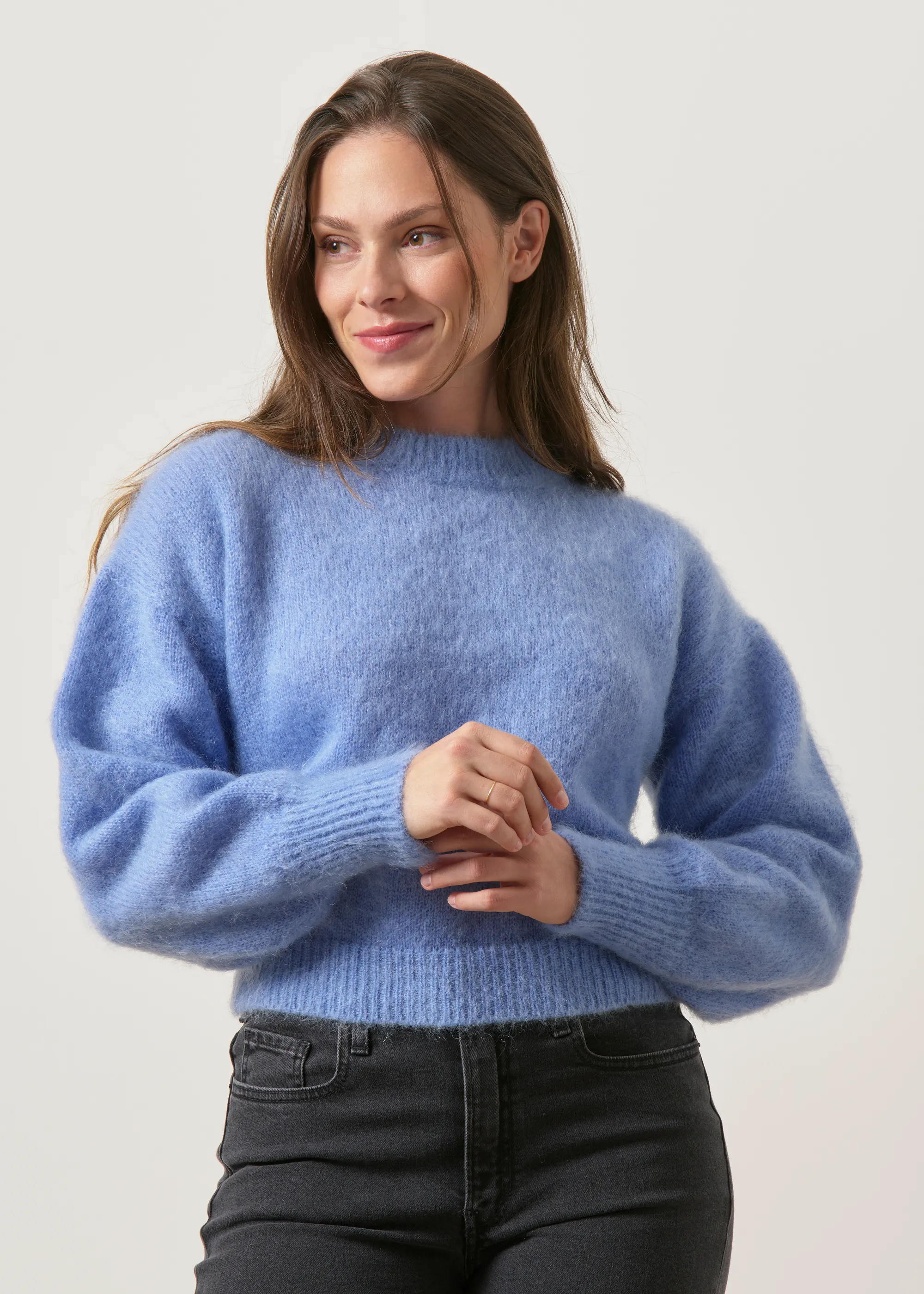 Pull en mohair certifié | bleu ciel "sérena", WeDressFair, photo 1