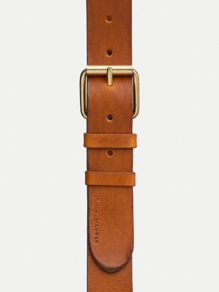 Ceinture en cuir tanné végétal | caramel "pedersson toffee brown" - Nudie Jeans