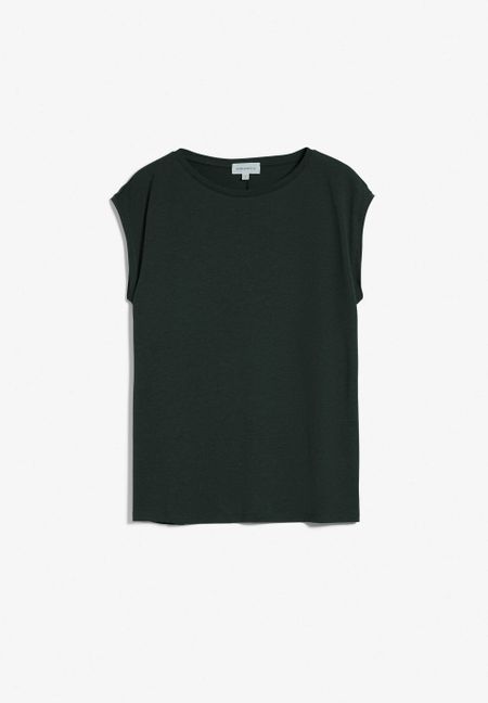 T-shirt léger vert foret en tencel et coton bio - jilaa vintage green