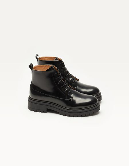 Bottines en cuir certifié | noir "bérénice"