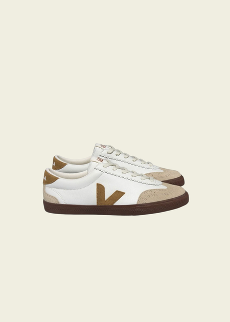 Baskets en cuir bio | marron "volley o.t. leath white tent bark"