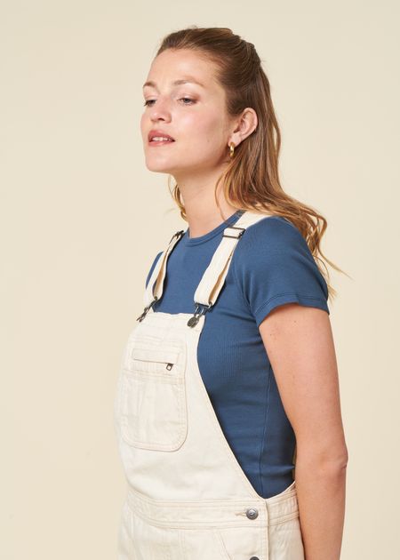 Salopette courte en coton bio | écru "stand up overalls - undyed natural" - Patagonia