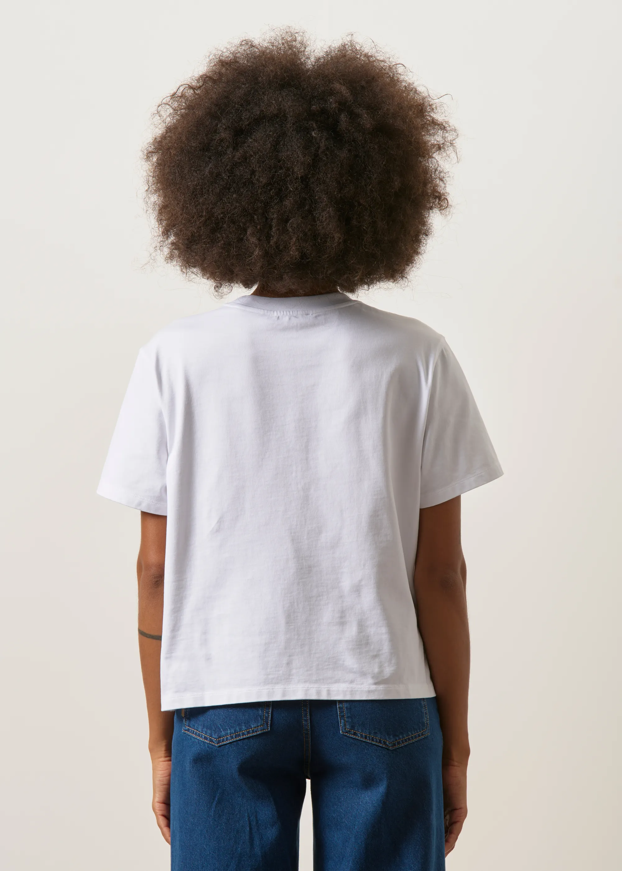 T-shirt boxy en coton bio | blanc, WeDressFair, photo 4