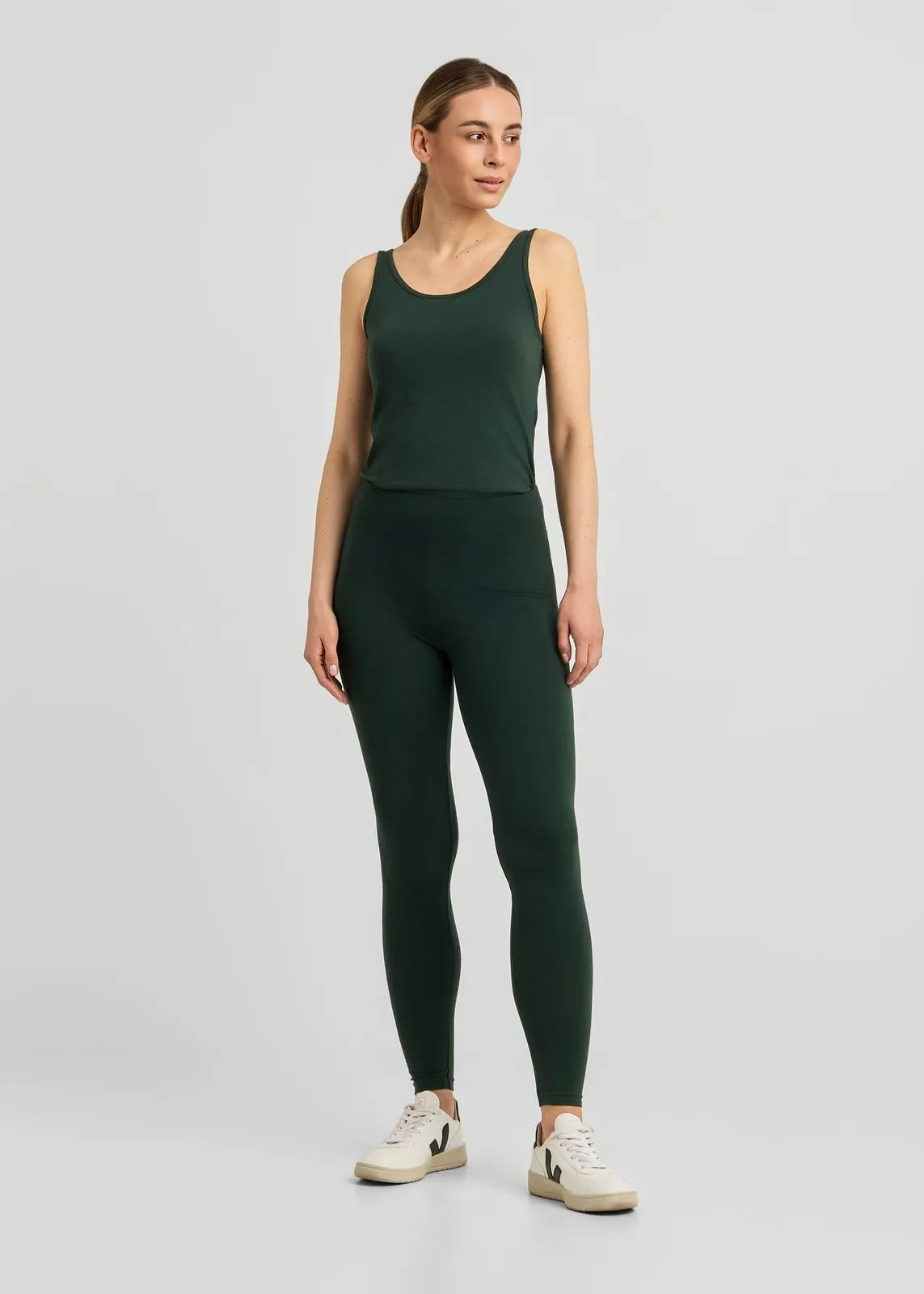Legging en coton bio et tencel | vert "Tights sanna dark green", Dedicated, photo 1