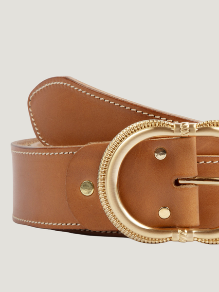Ceinture en cuir certifié à tannage végétal | cuir naturel "honfleur" - Jules & Jenn