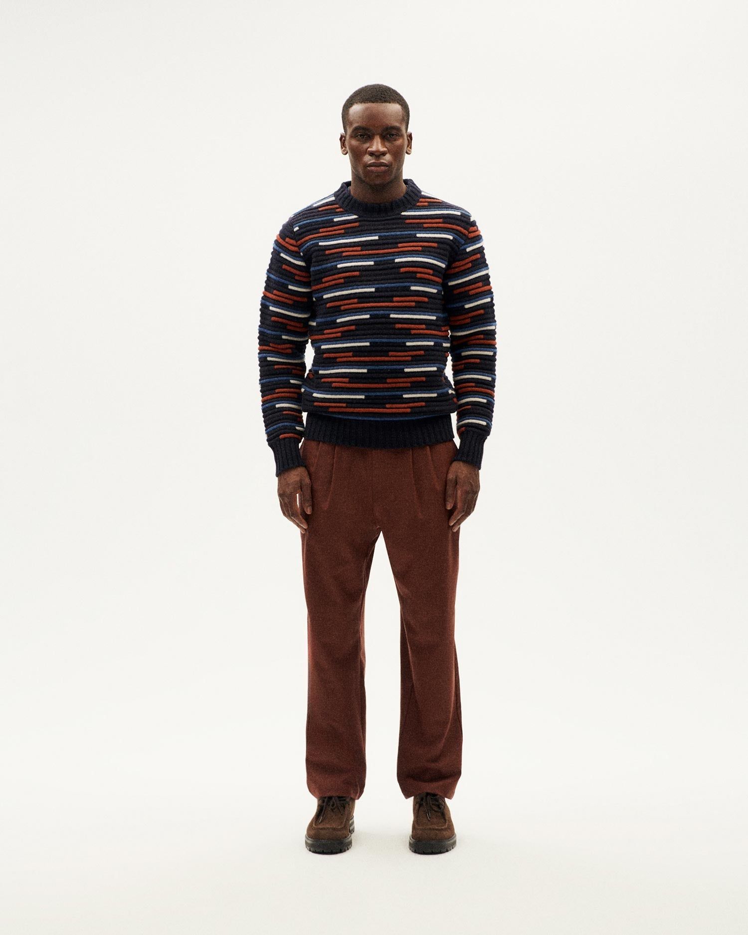Pullover aus zertifizierter Wolle | mehrfarbig "stripe multicolor guiu knitted sweater - multicolor", Thinking Mu, Foto 2