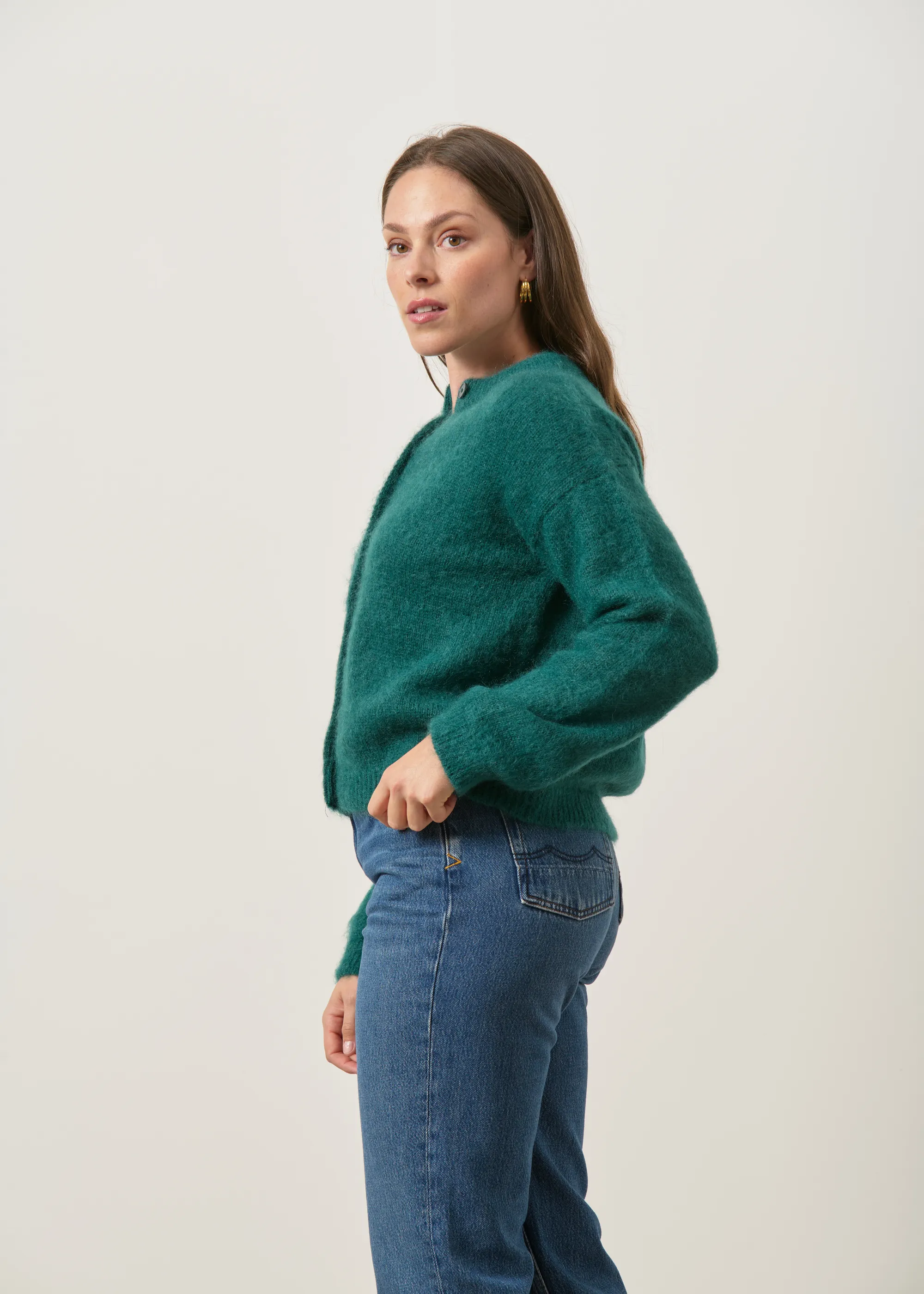 Gilet en mohair certifié | vert émeraude "moha", WeDressFair, photo 4