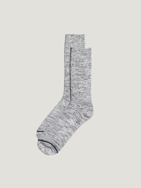 Chaussettes en matières recyclées | gris chiné "mens chunky socks greymelange", Nudie Jeans