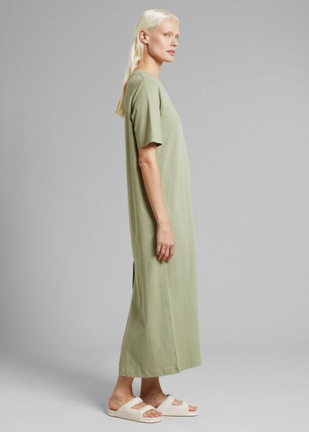 Robe en coton bio et chanvre | vert "dress lammhult hemp tea green", Dedicated, photo 3
