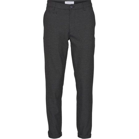 Chino slim gris à motifs en polyester recyclé