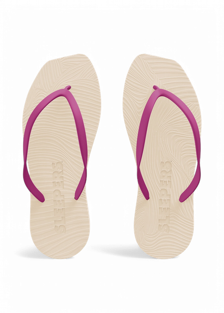 Tongs en caoutchouc naturel | violet "fucsia tapered"