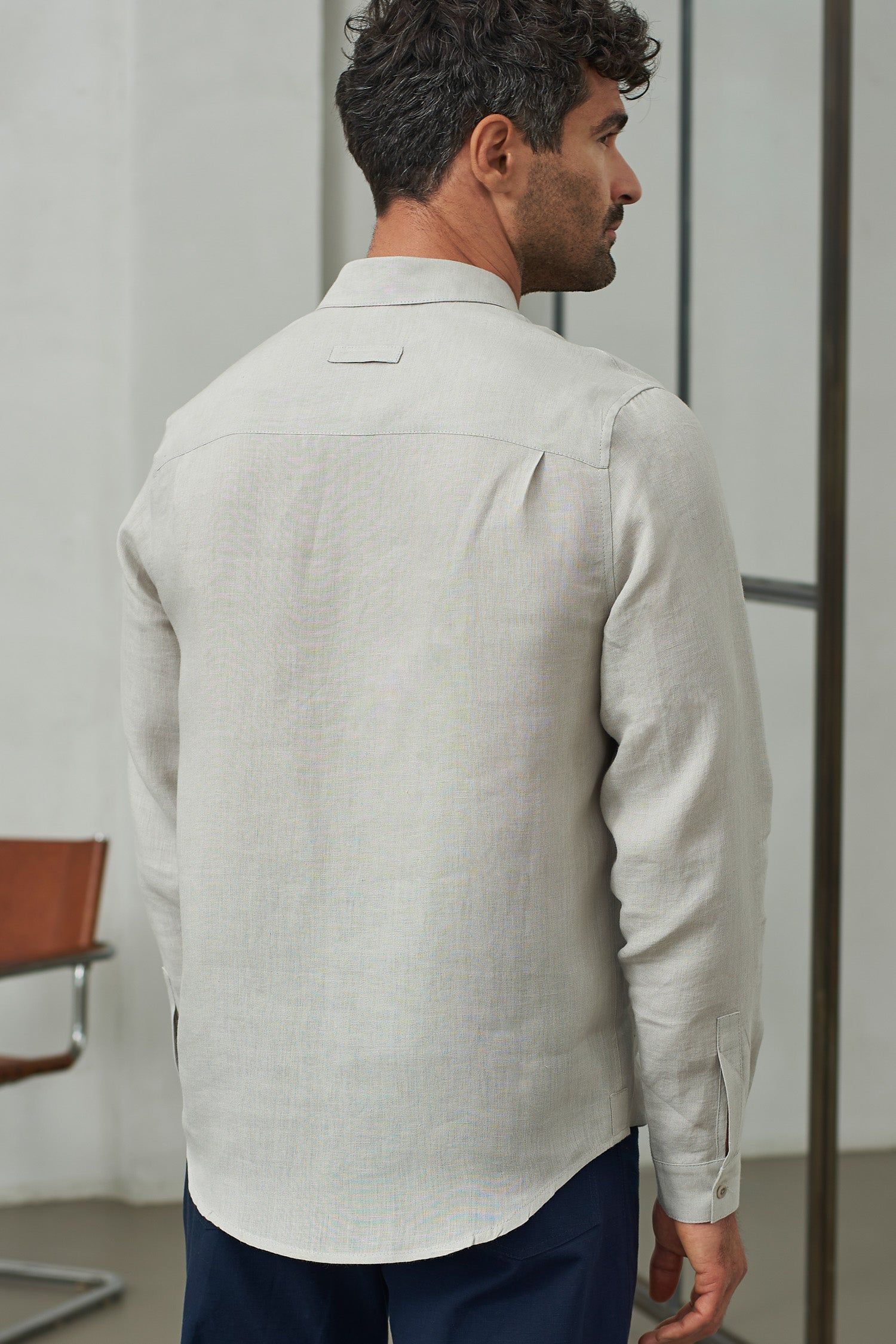 Chemise en lin | gris "simon reed pure linen", About Companions, photo 2