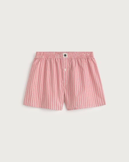 Caleçon en coton bio | raye "Red colliure stripes boxer"