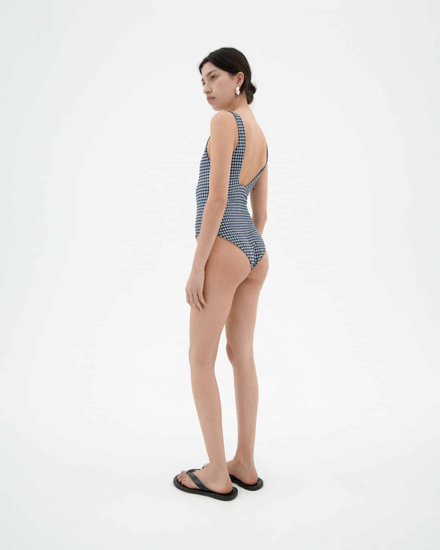 Maillot une pièce en matières recyclées | bleu "navy amalfi swimwear", Thinking Mu, photo 3