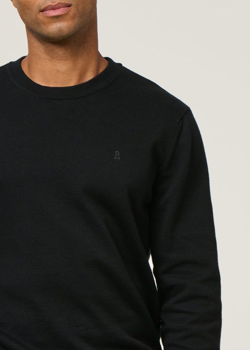 Pull en coton biologique | noir "loukaa knit sweater - black", Armedangels, photo 2