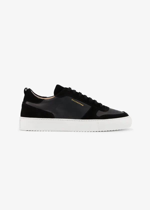 Baskets en cuir certifié | noires "b0 black", Belledonne Paris