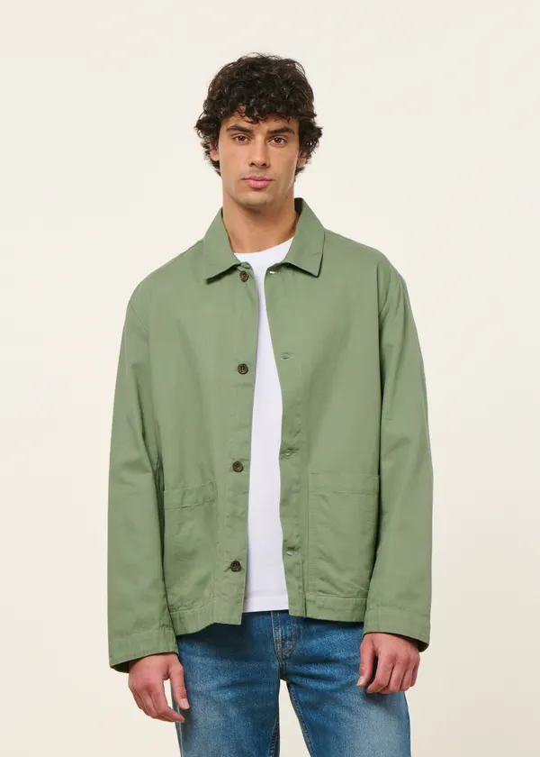 Veste légère en coton bio | vert "light overjacket organic cotton - leaf green", Rotholz