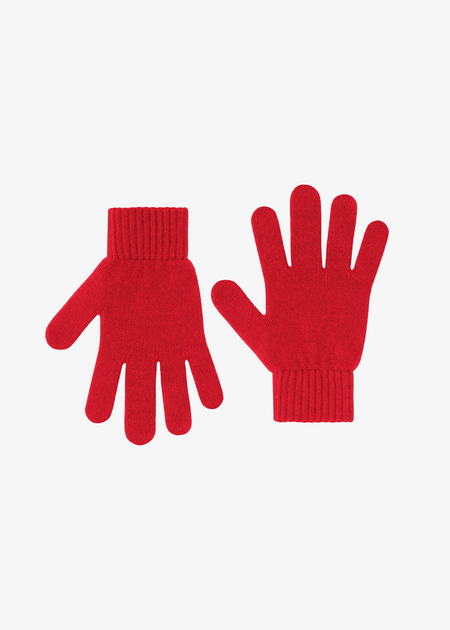 Gants en laine mérinos recyclée | rouge "merino wool gloves - scarlett red"