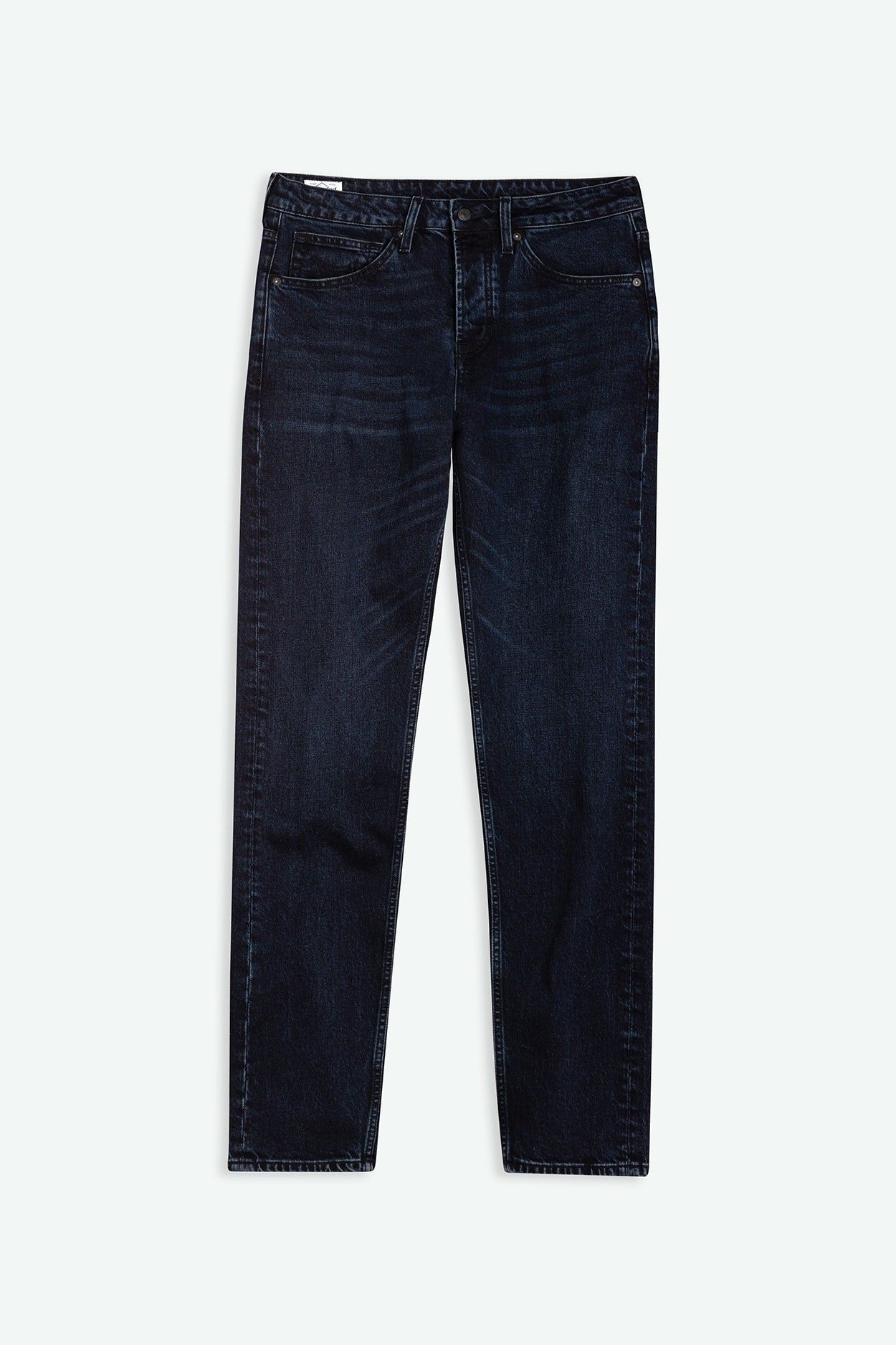 Jean fuselé en coton bio | bleu noir "addo - xavier blue black worn", Kings of Indigo, photo 7
