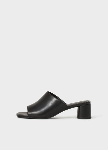 Mules à talon en cuir | black "Piper - black" - Vagabond