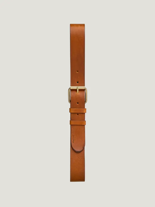 Ceinture en cuir tanné végétal | caramel "pedersson toffee brown", Nudie Jeans