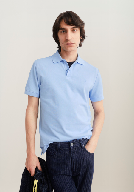Polo en coton bio | bleu ciel "Maario poloshirt - wedgwood", Armedangels