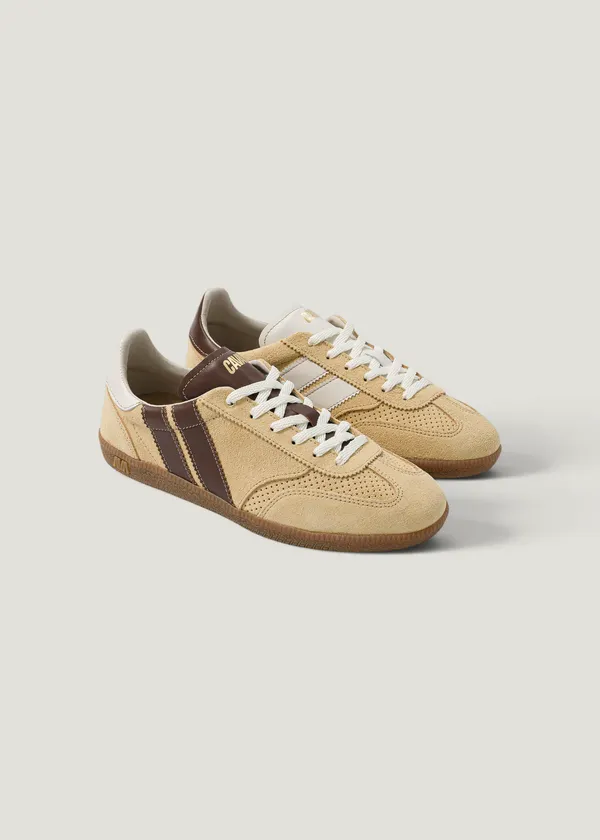 Baskets en cuir certifié | beige "pulse mocha dune", Caval