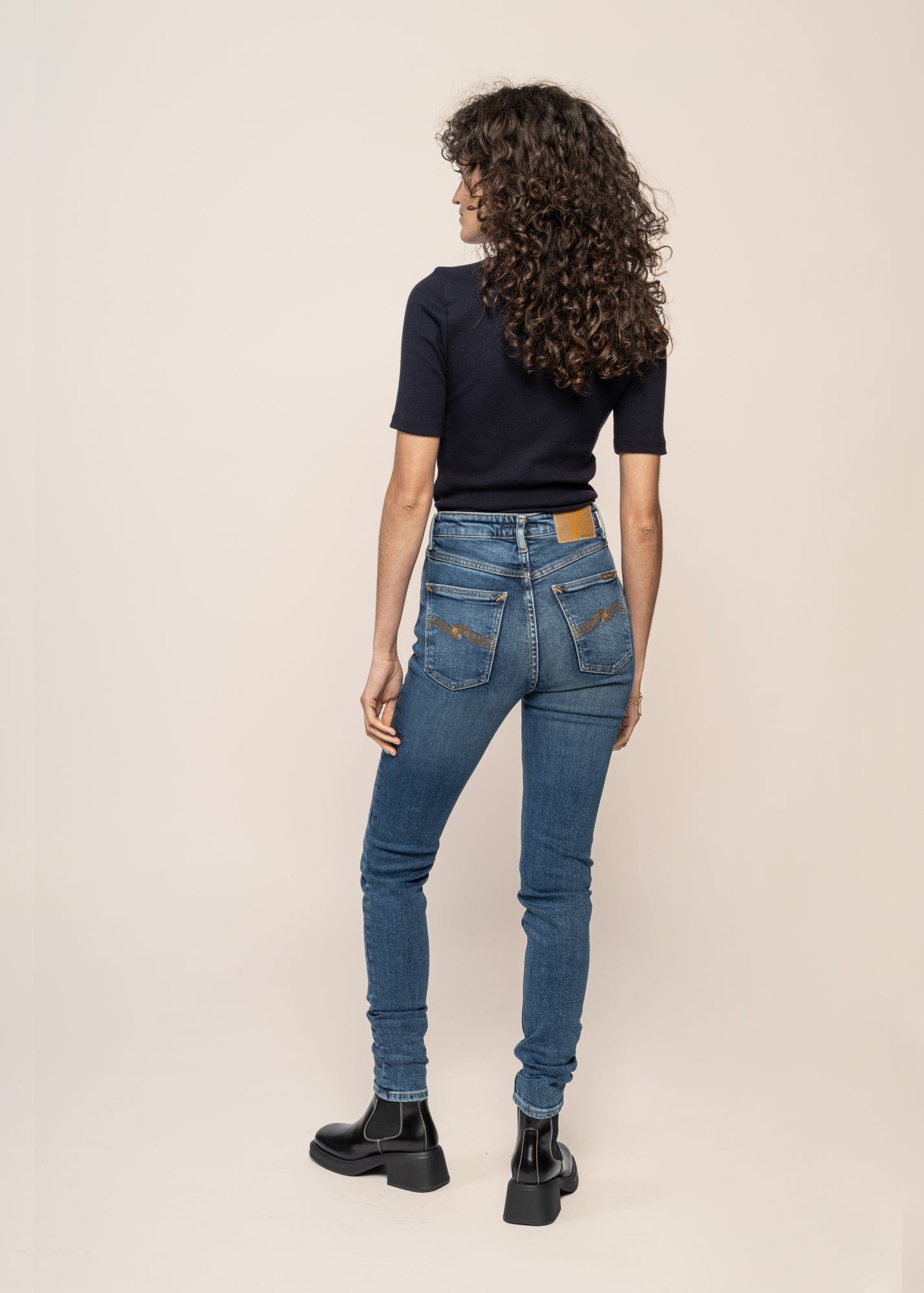 Slim Jeans aus Bio-Baumwolle | Blau "mellow mae blue mud", Nudie Jeans, Foto 3