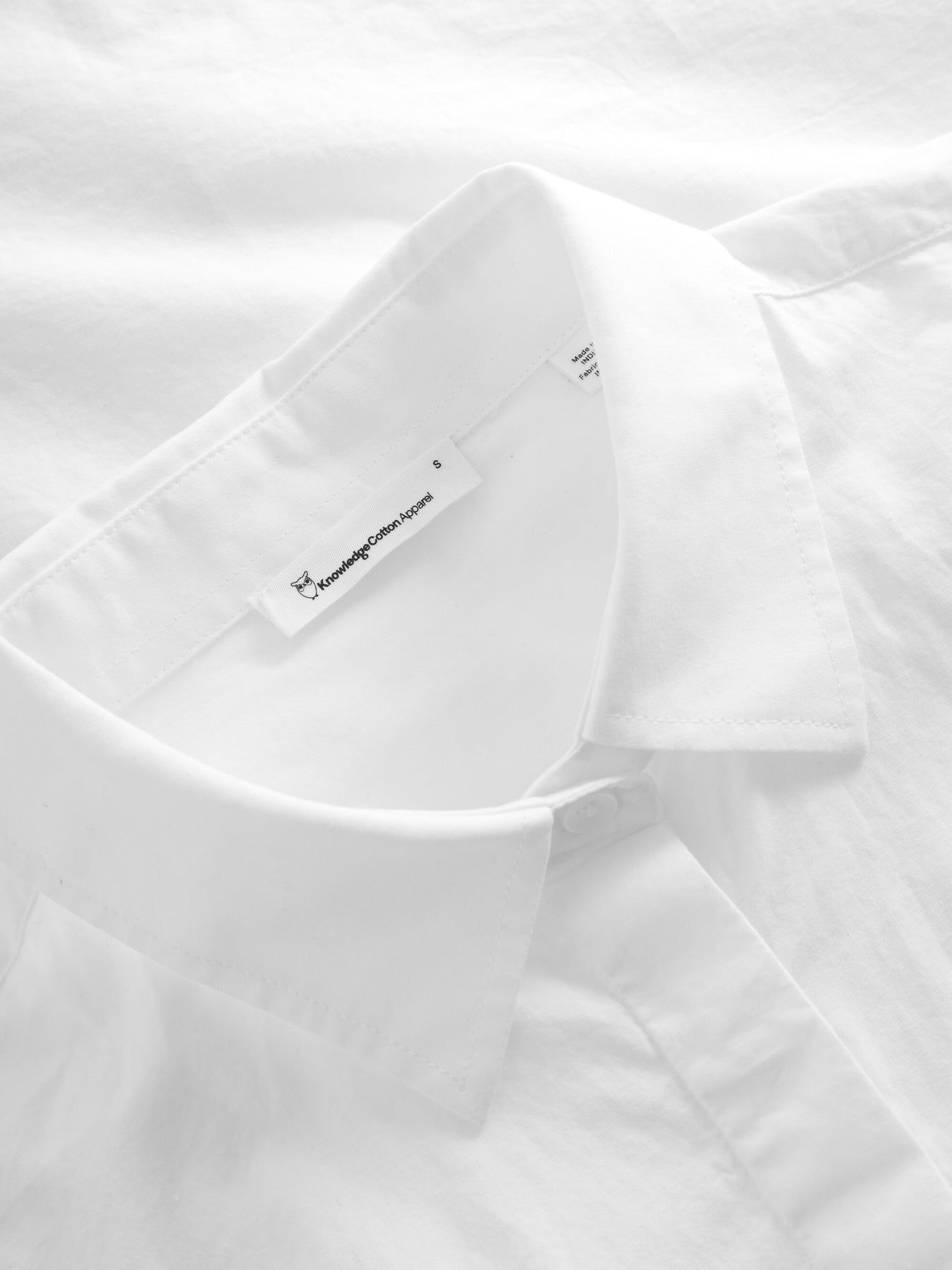 Chemise popeline en coton bio | blanc "poplin shirt bright white", Knowledge Cotton Apparel, photo 3