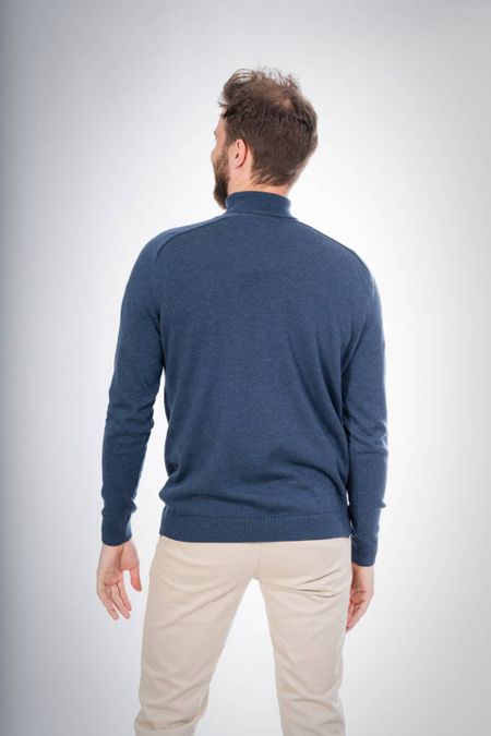 Pull col montant bleu nuit - field, Knowledge Cotton Apparel, photo 4