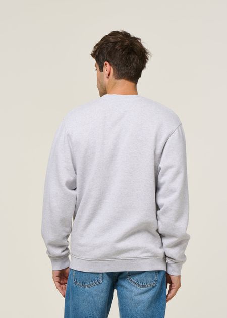 Sweat oversize en coton bio |  gris chiné - WeDressFair