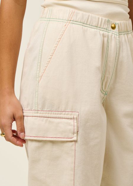 Short bermuda en coton bio | écru "treve" - Graine