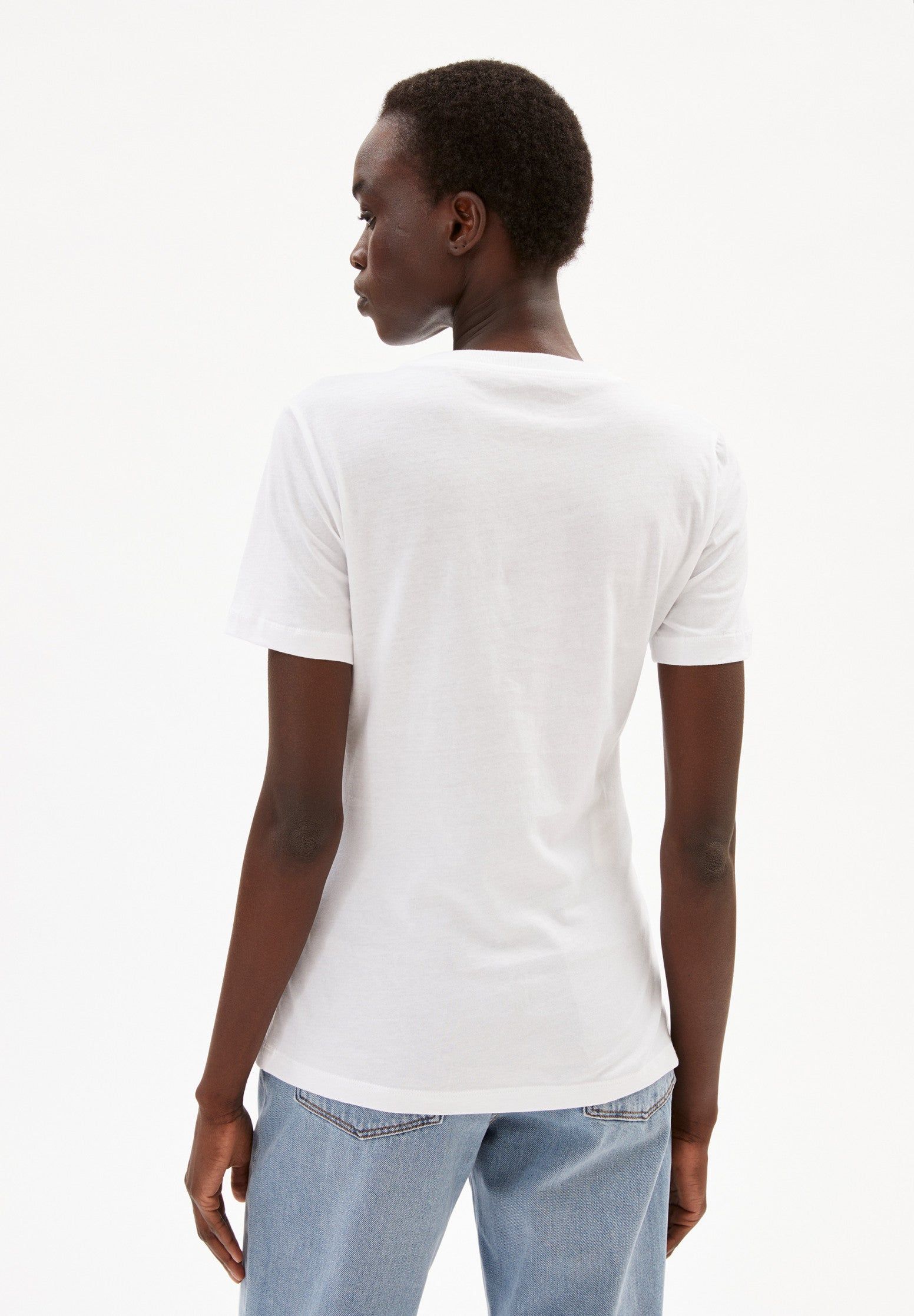 T-shirt uni blanc en coton - lidaa, Armedangels, photo 2