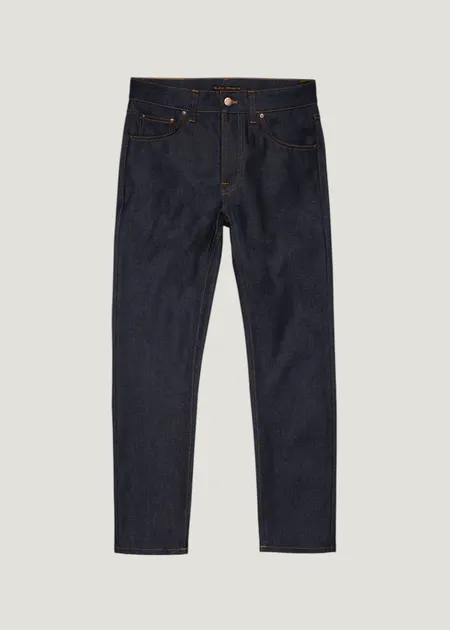 Jean slim en coton bio | brut "solid ollie dry abyss", Nudie Jeans, photo 3