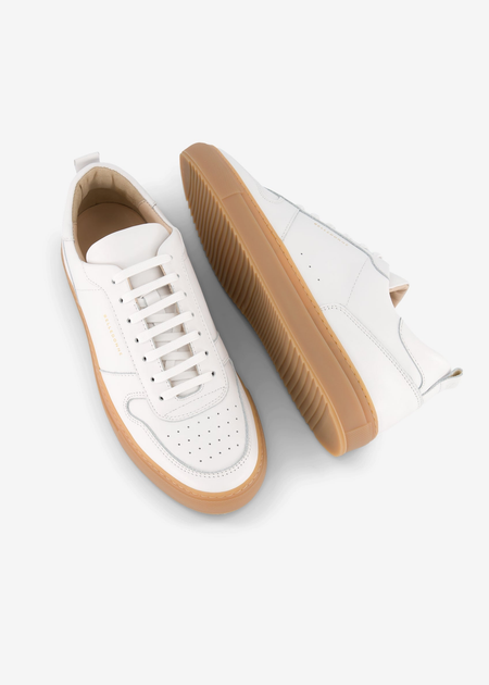 Baskets en cuir certifié | blanches "b0 gum white", Belledonne Paris, photo 4