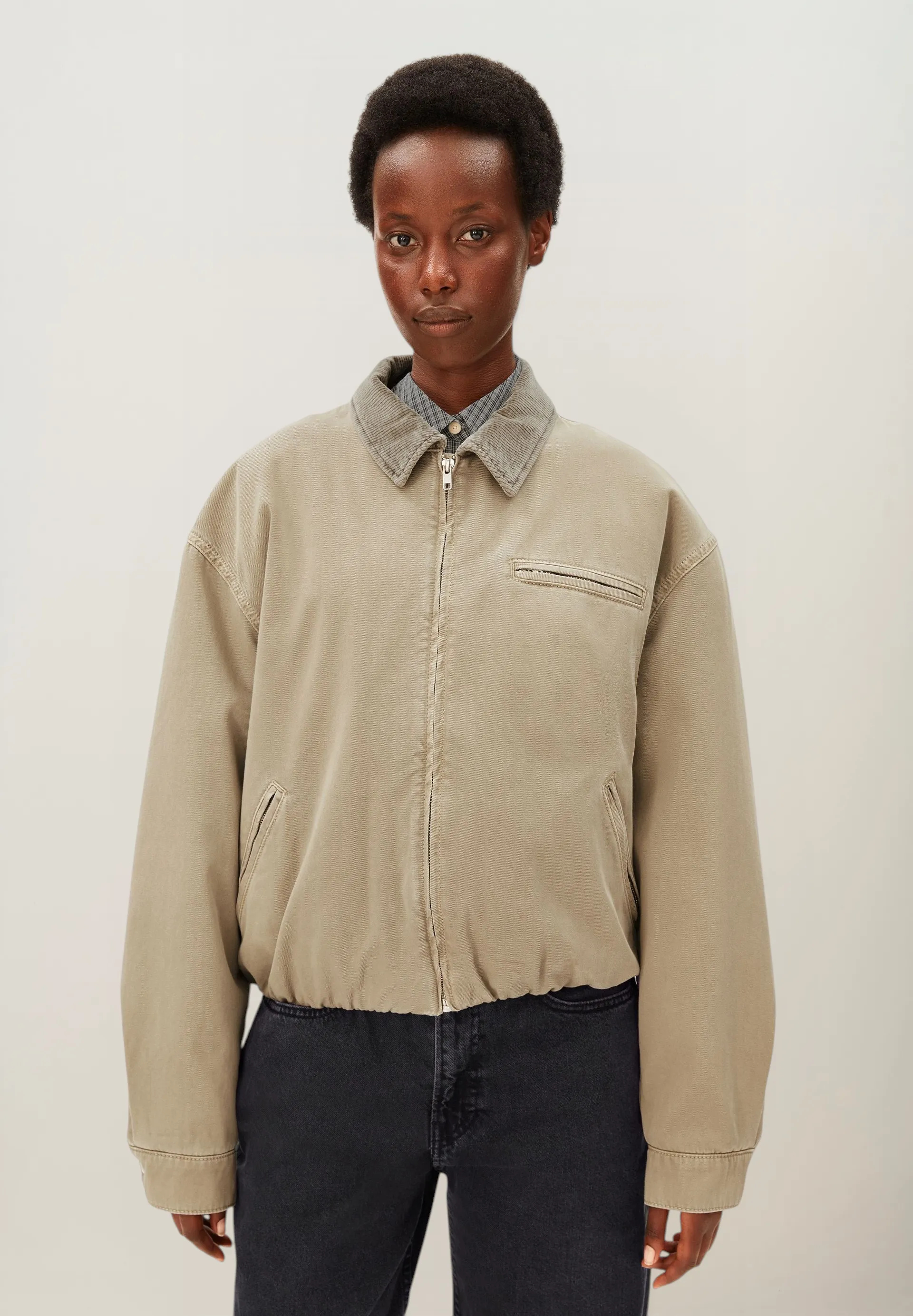 Veste en coton bio | vert "Padded cotton iconic å jacket - light sage", Armedangels, photo 3
