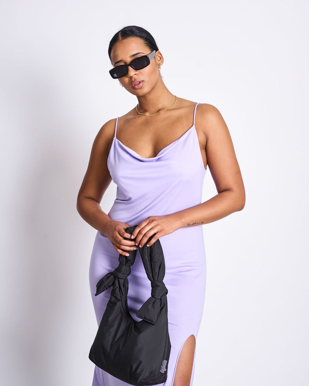 Robe midi à bretelles en tencel | lilas "midi dress helen lavender", Jan'n June, photo 1