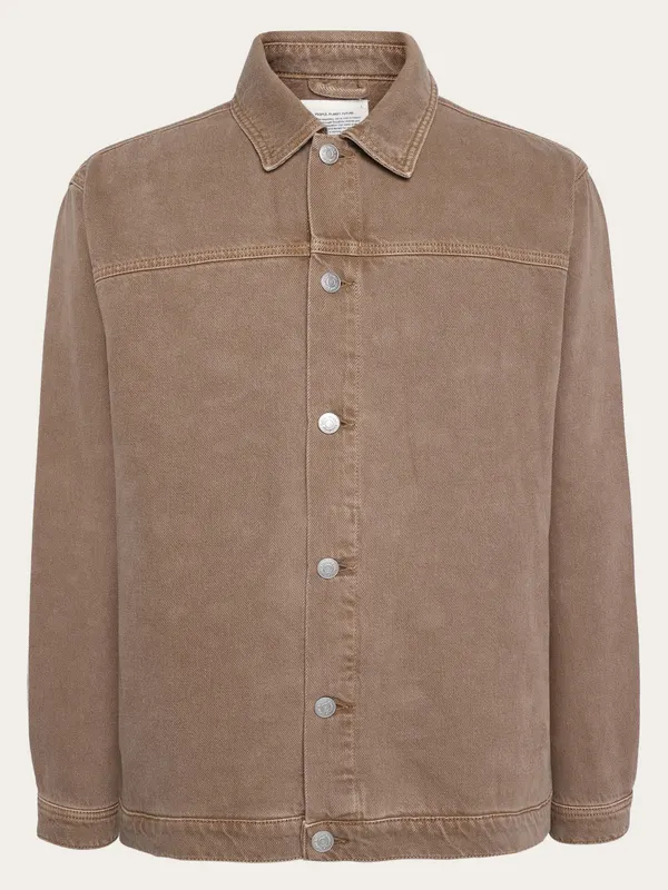 Veste en coton biologique | marron "twill workwear jacket tiramisu", Knowledge Cotton Apparel