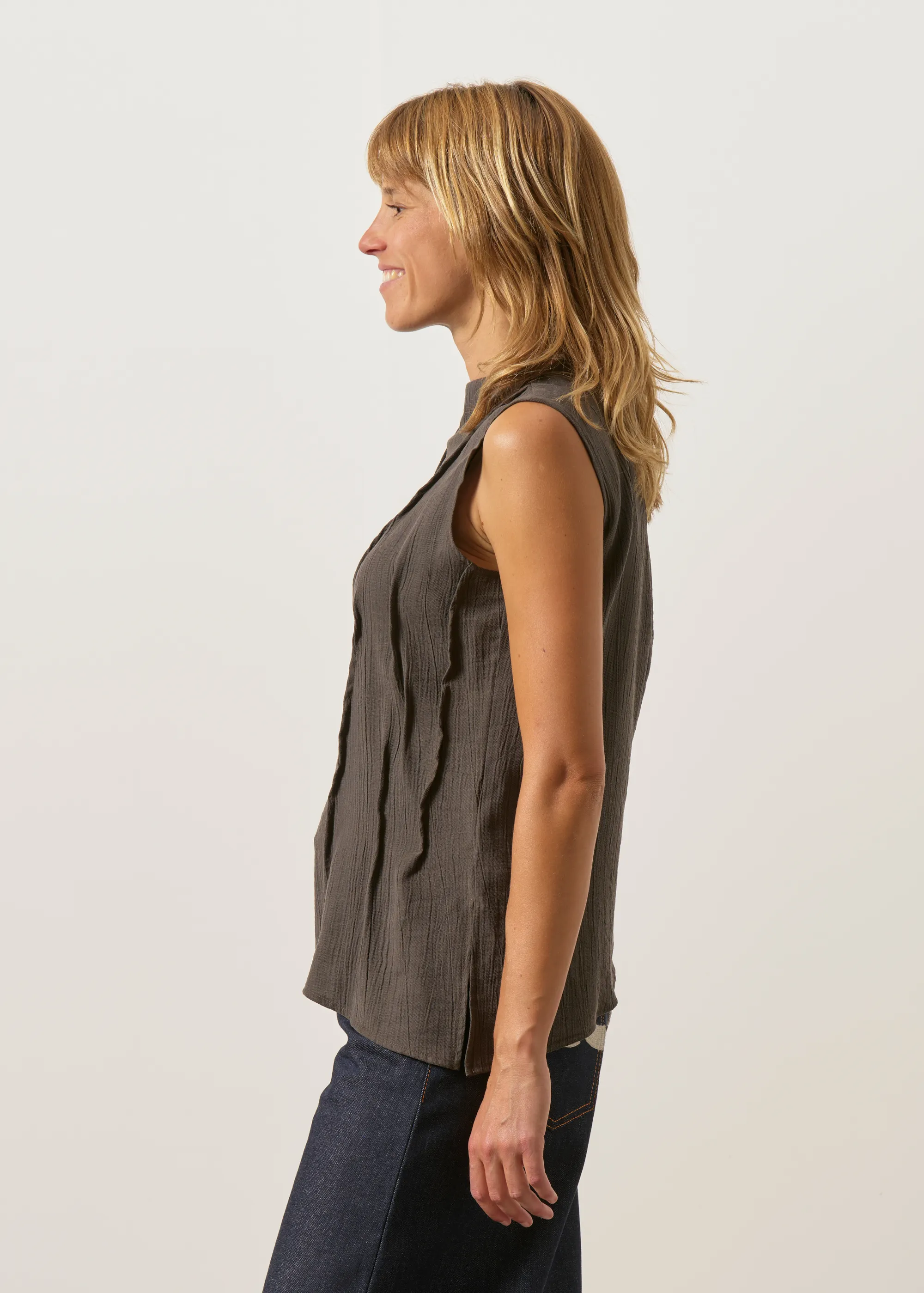 Top en tencel | marron "meadow - mud", Jan'n June, photo 3