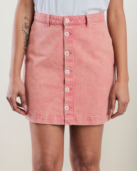 Jeansrock aus Bio-Baumwolle | Rosa "Washed denim mini skirt pink", Brava Fabrics, Foto 2