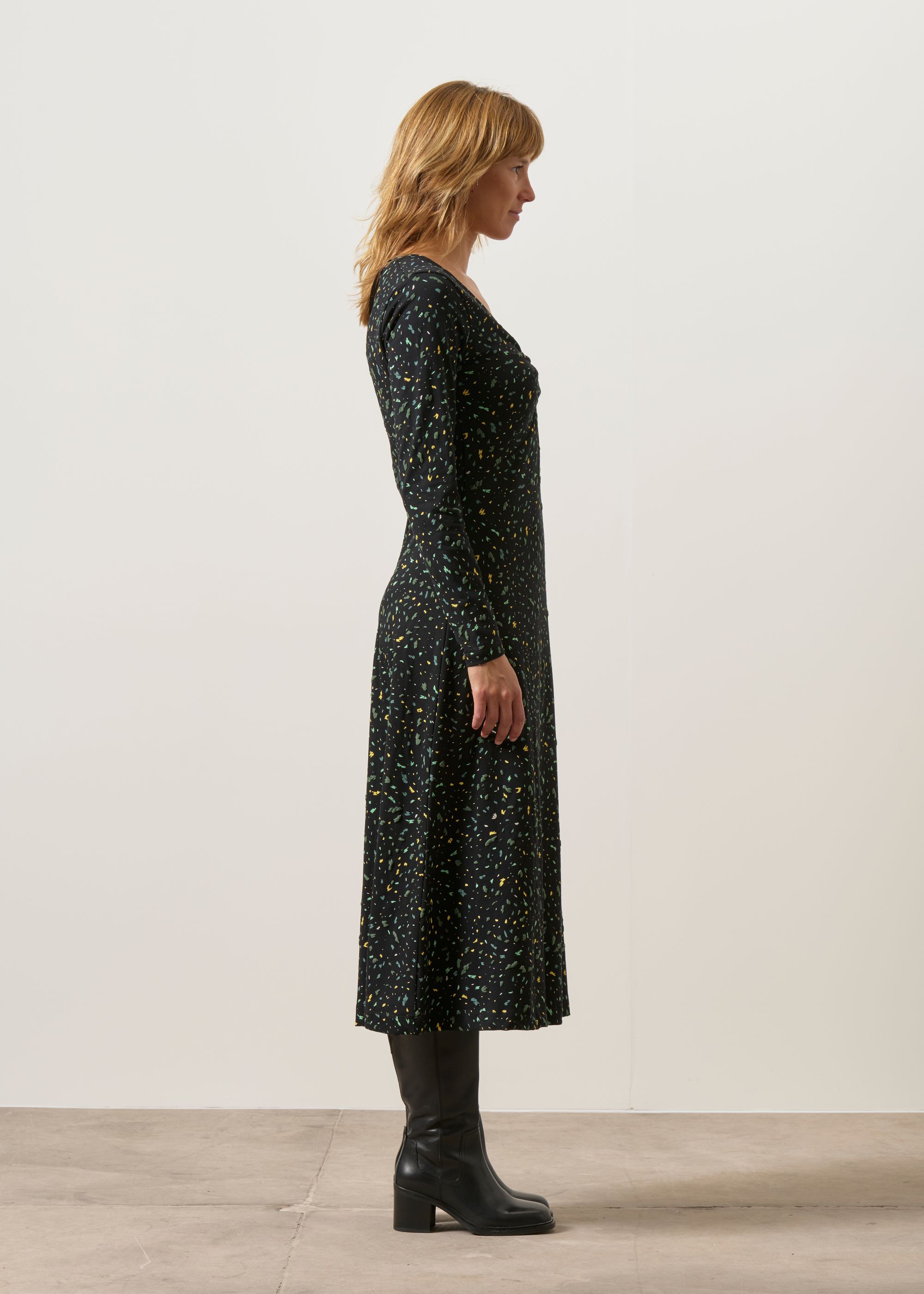 Robe longue en coton bio | noir "irantzu", SKFK, photo 5
